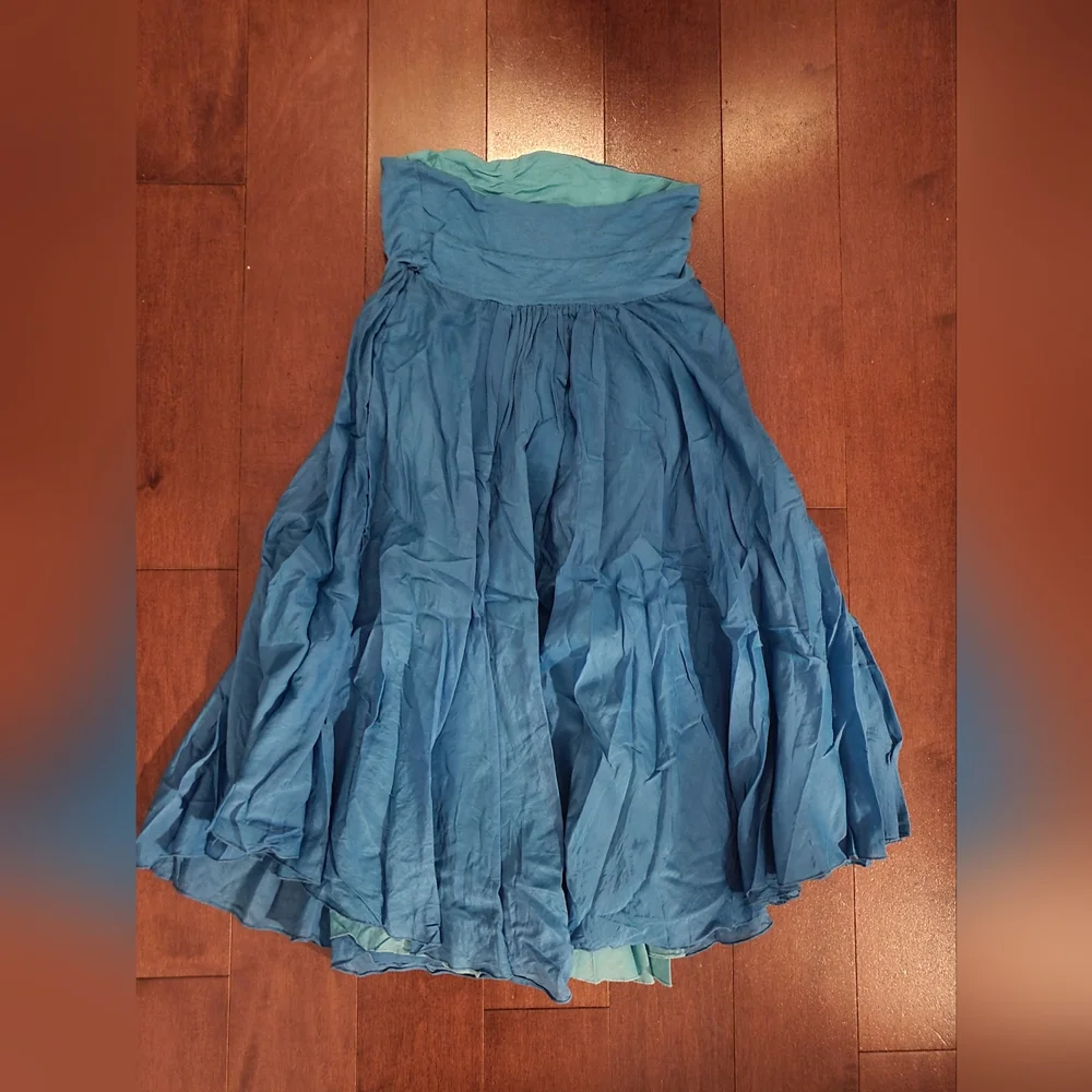 Flowy Blue/Teal Mermaid Dress - Picture 3 of 5